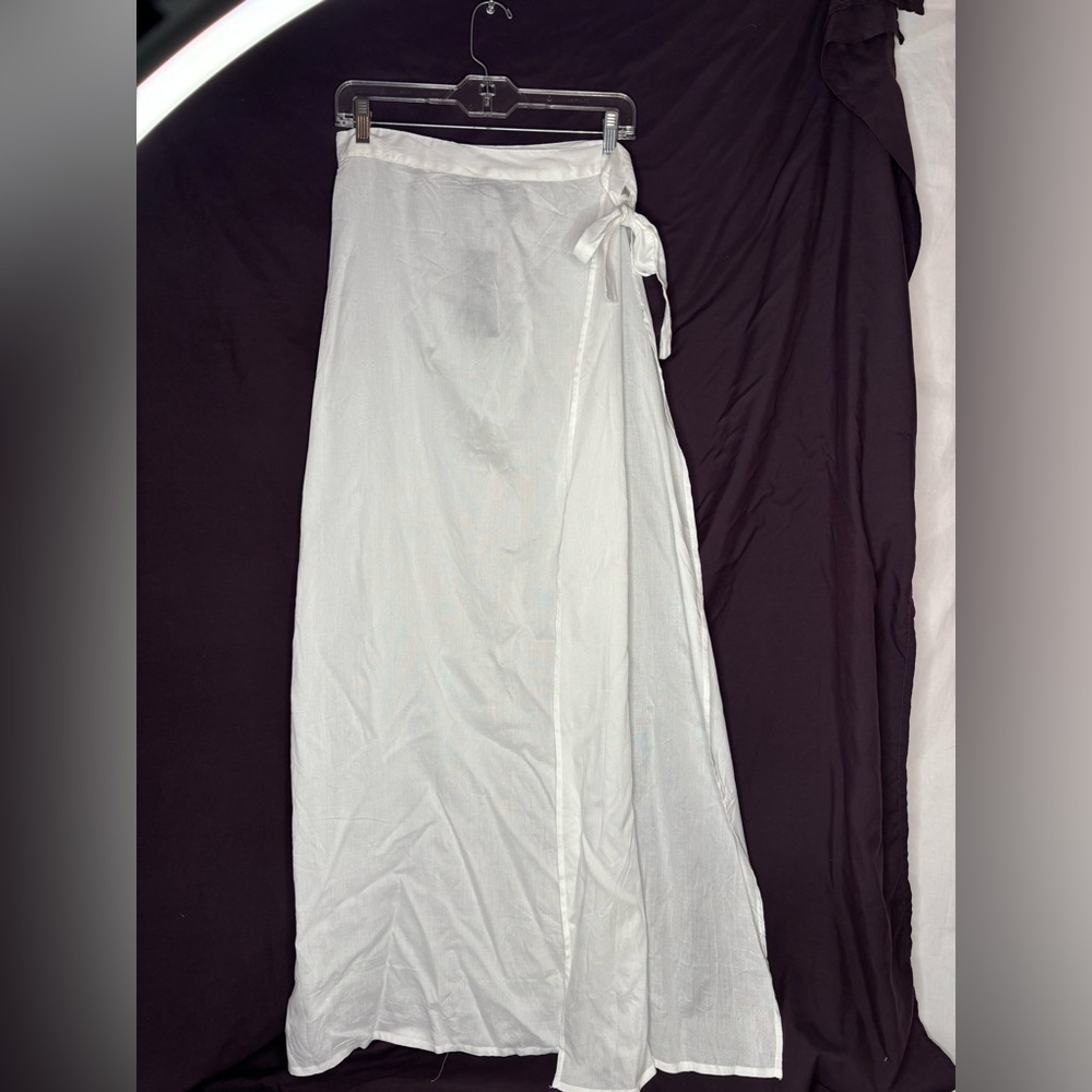 Nasty Gal maxi wrap sarong coverup skirt sizeM open side NWT semi sheer